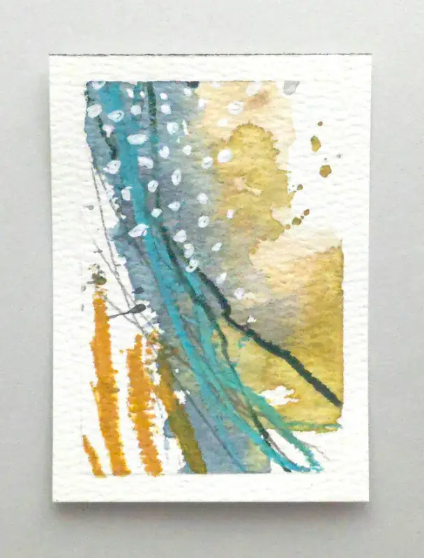 Golden Earth 3 aceo art card