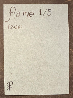 Flame 1/5 aceo art card thumbnail 2