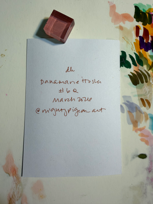 pinwheel quilt #6 blue bird & sun floral flower ACEO folk art aceo art card thumbnail 2