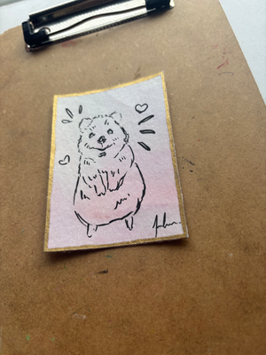 “Quokka” Animal aceo art card thumbnail 2