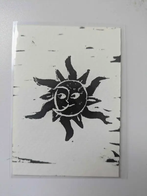 Sun & Moon 2/8 aceo art card