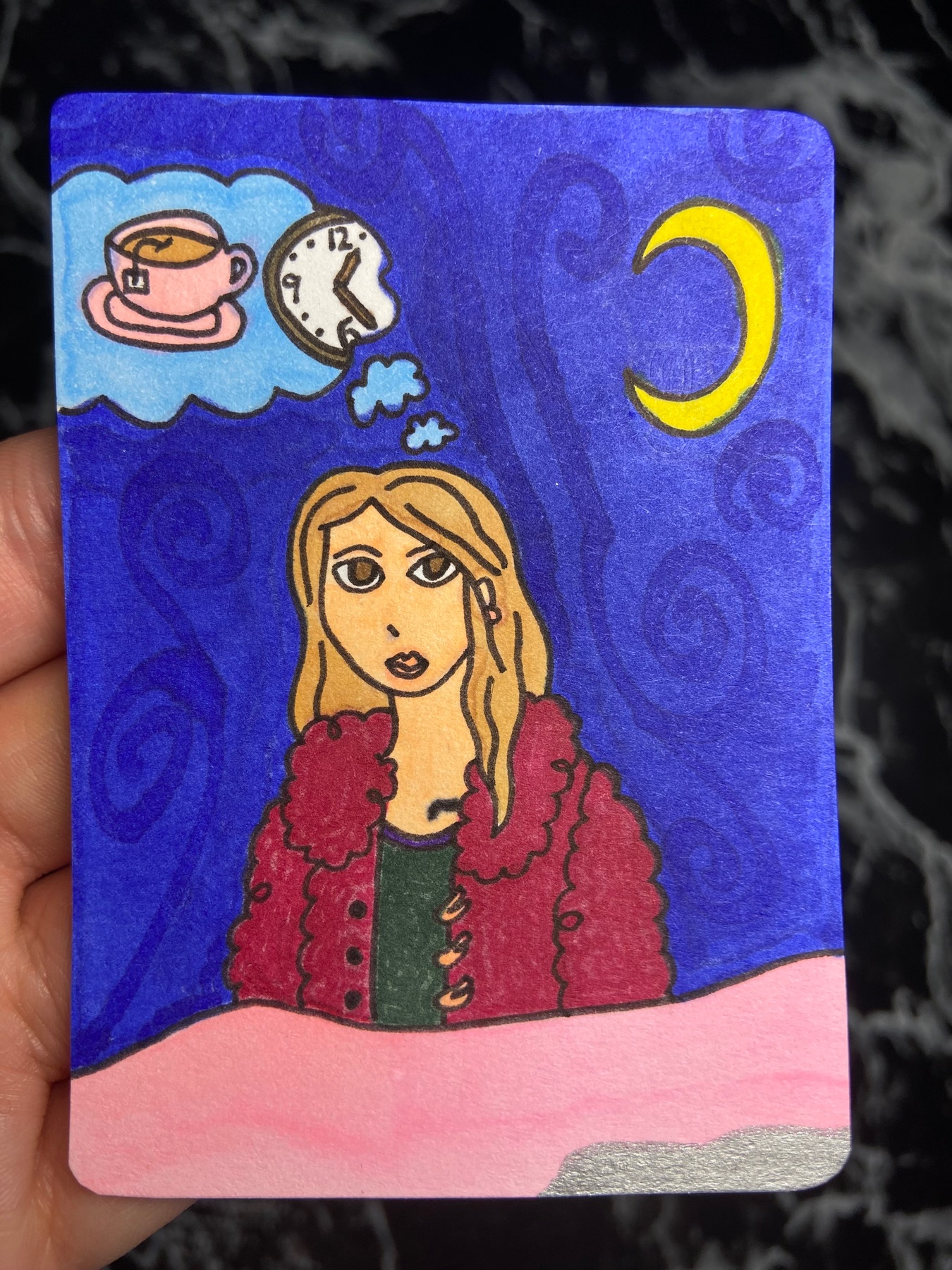 After Work aceo art card