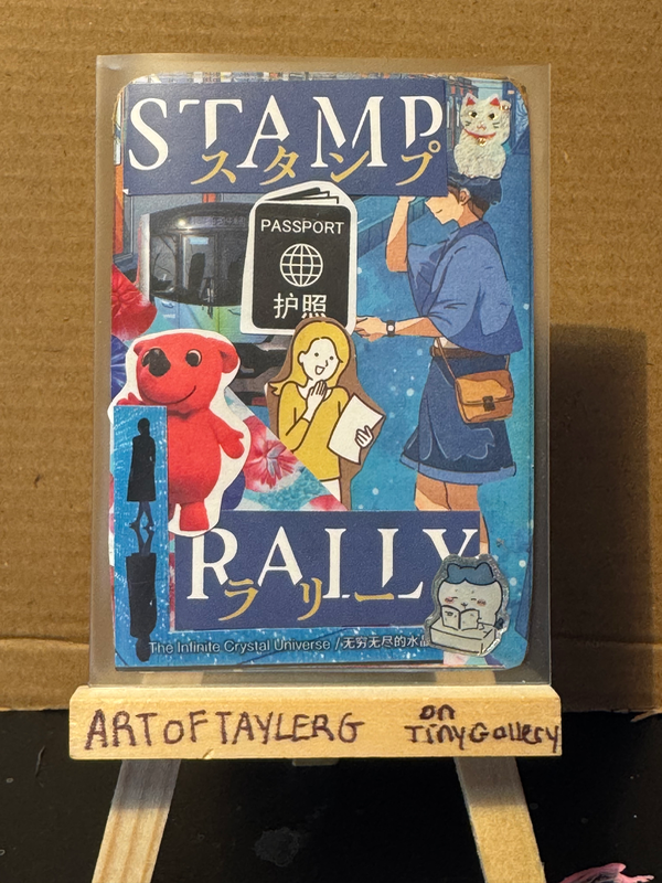 Blue Station 2 aceo art card