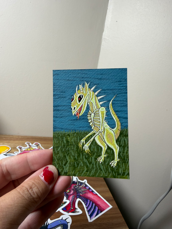 Chupacabra aceo art card