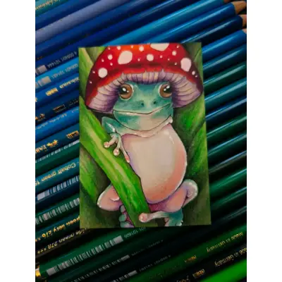 Frog Marley - Original ACEO aceo art card thumbnail 3