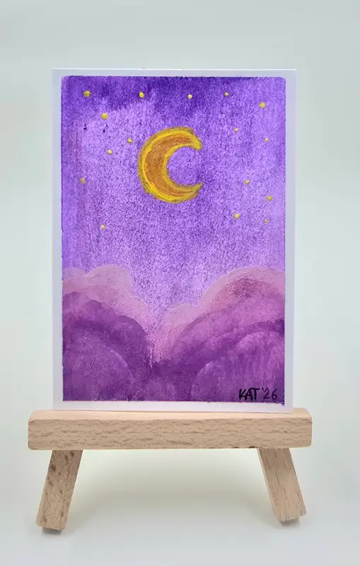 Celestial heaven aceo art card
