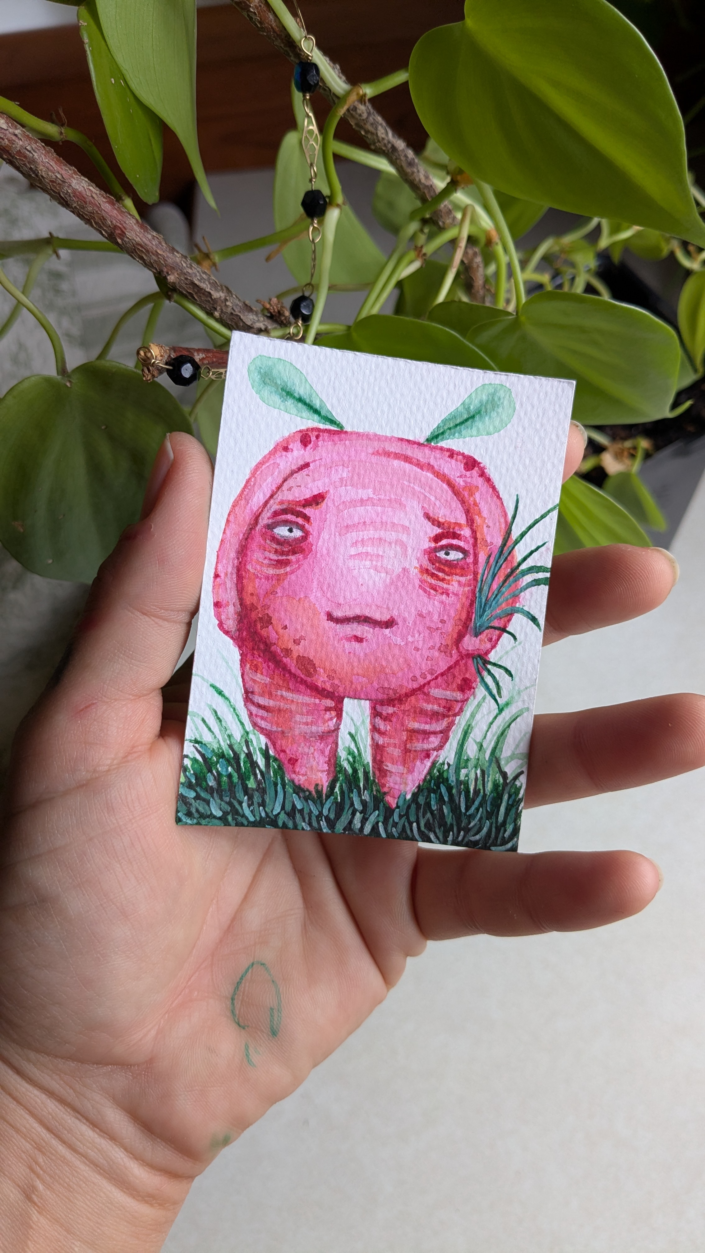 Grass Fairy aceo art card