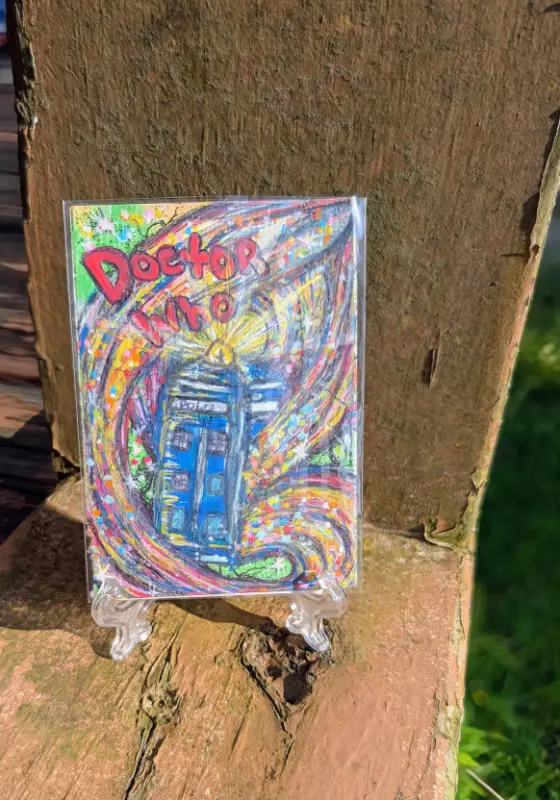 TIMEY WIMEY TARDIS aceo art card