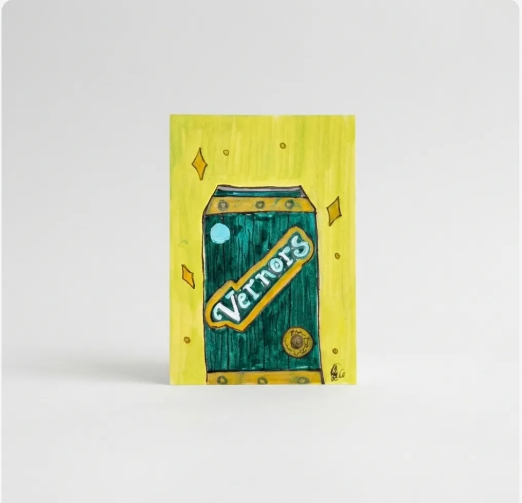 "Vernors" The Cure All ACEO Mini Art aceo art card