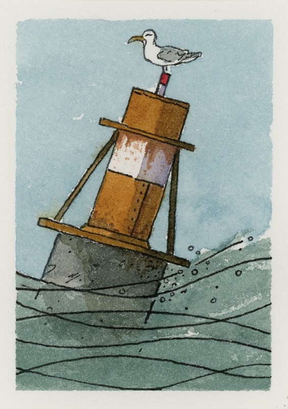 Buoy 110 aceo art card