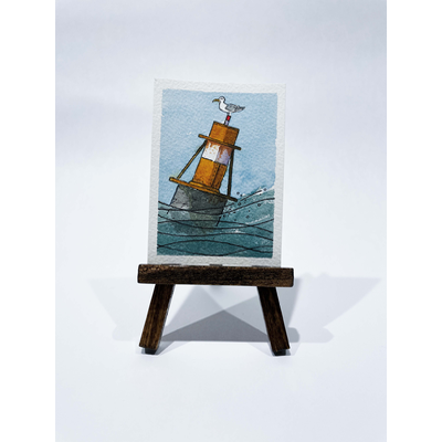 Buoy 110 aceo art card thumbnail 2