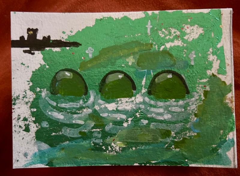 Nessie | Loch Ness Monster aceo art card