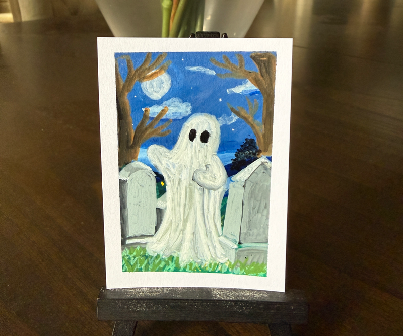Graveyard Serenade aceo art card