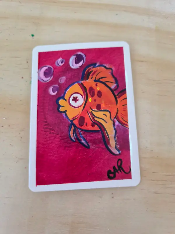 Goldie aceo art card