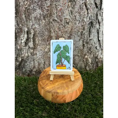 Elle the Elephant Ear aceo art card thumbnail 1