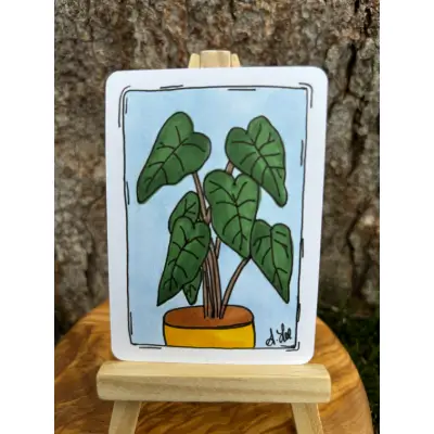 Elle the Elephant Ear aceo art card thumbnail 2