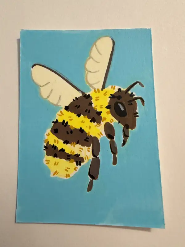 BEEutiful aceo art card