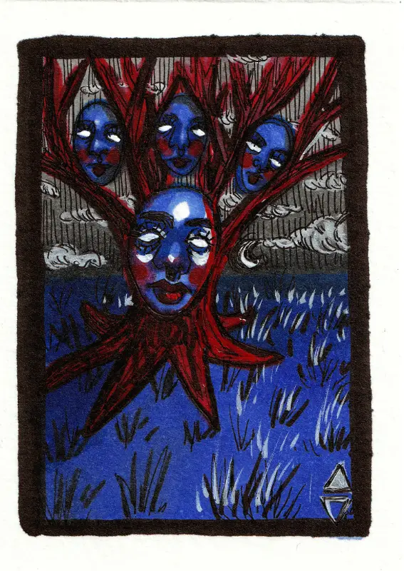 Moonlight on my Thoughts aceo art card