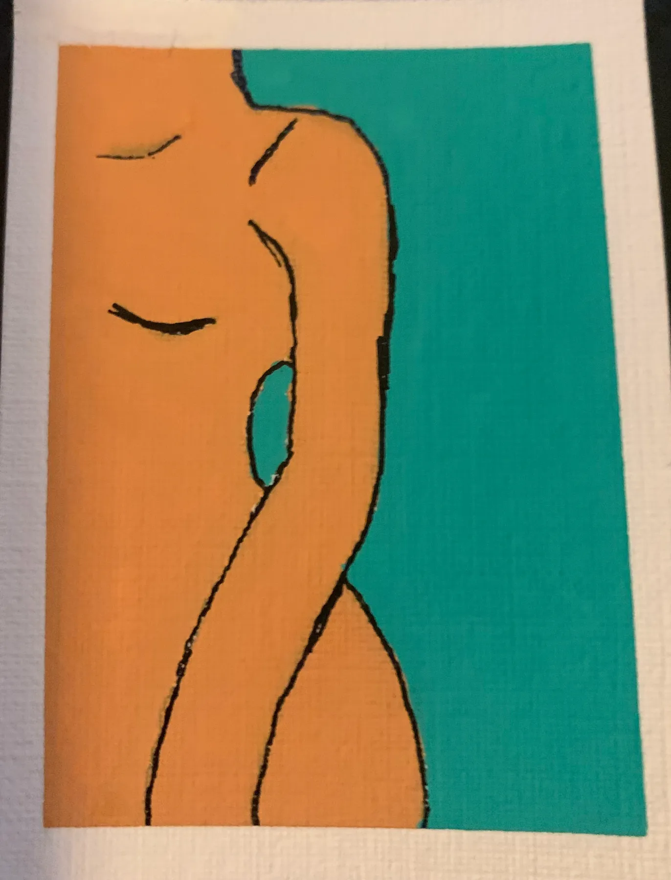 Woman aceo art card