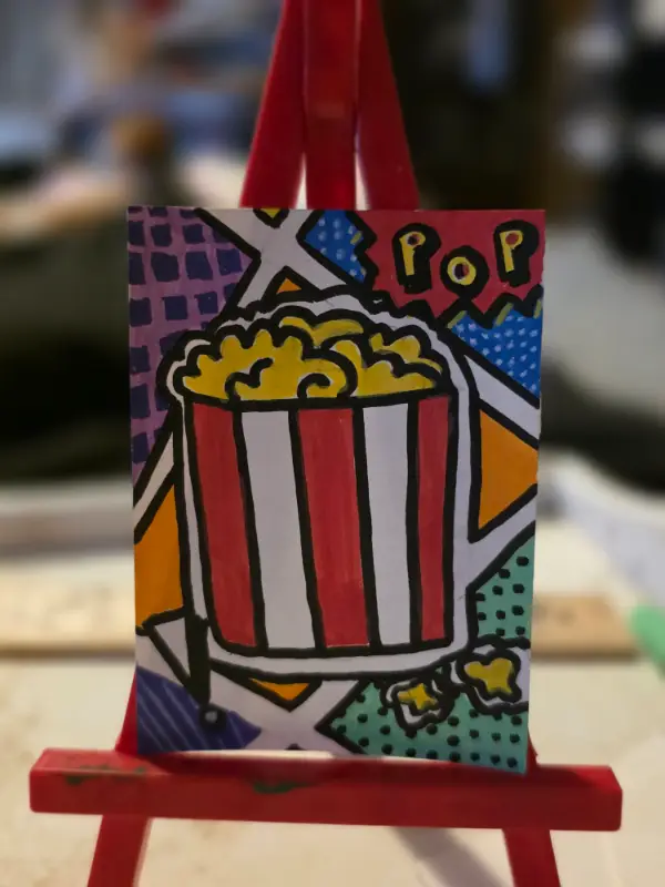 Poppin' Off aceo art card