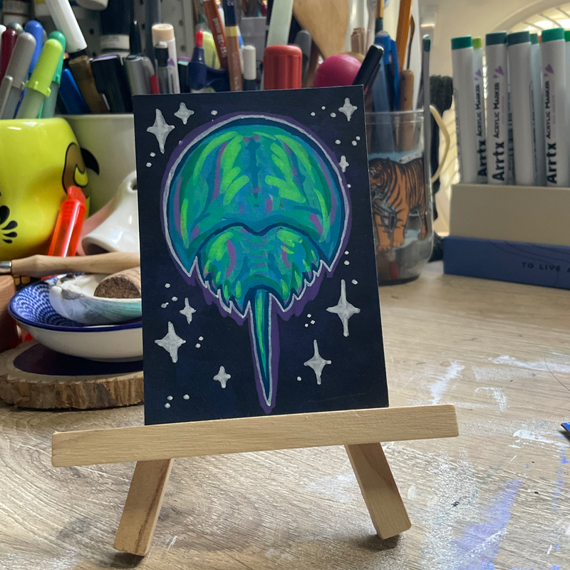 Cosmic Crab aceo art card