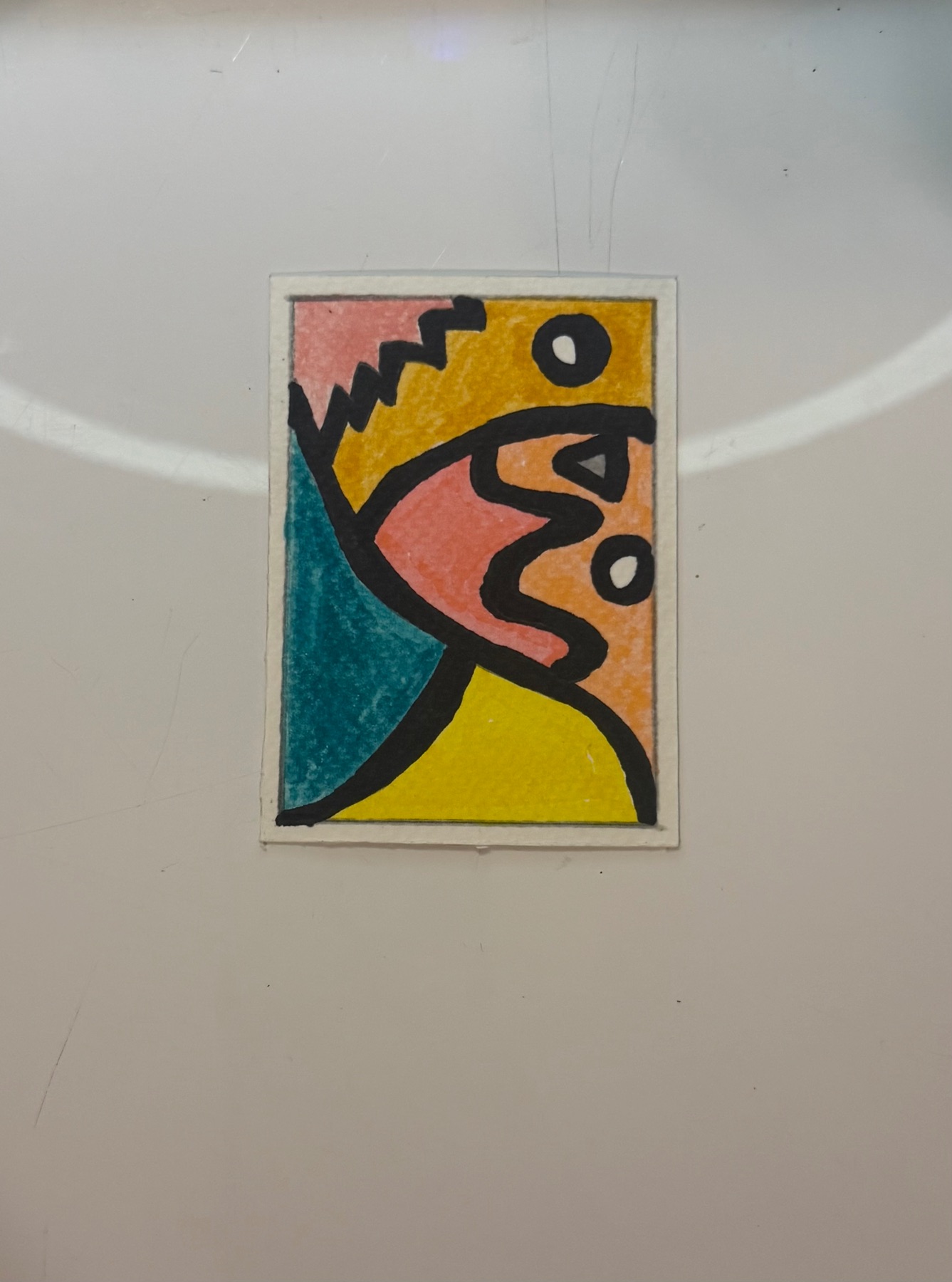 Pete the Abstract aceo art card