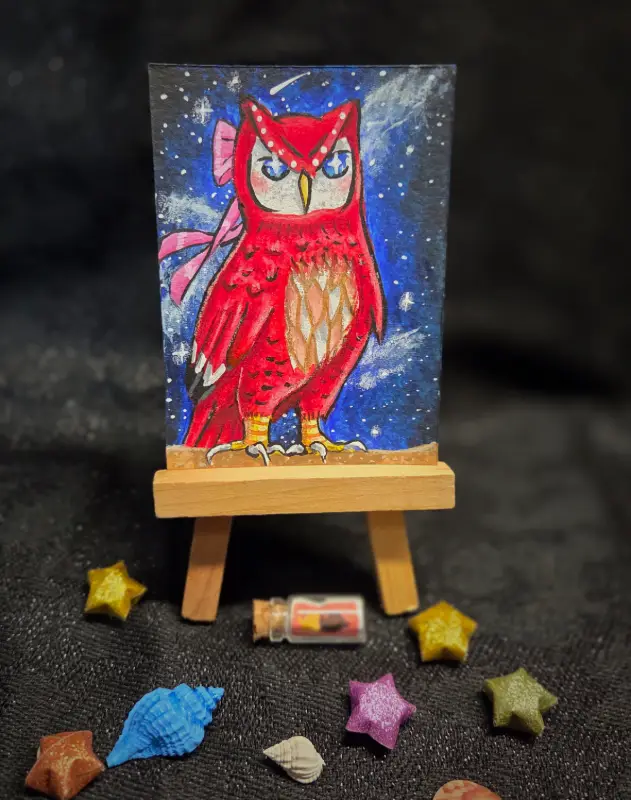 Island Stargazer, ACNH Celeste Zodiac Video game aceo art card
