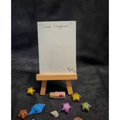 Island Stargazer, ACNH Celeste Zodiac Video game aceo art card thumbnail 2