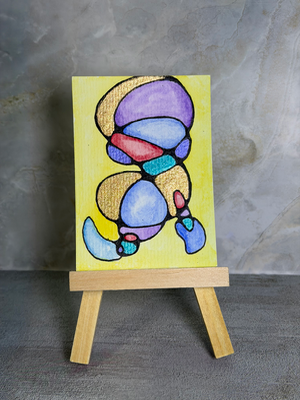 Blobadelic 2 aceo art card thumbnail 1