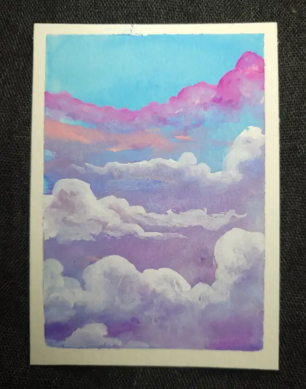 clouds I aceo art card