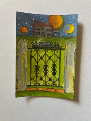The Gate aceo art card thumbnail 3