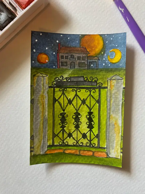The Gate aceo art card