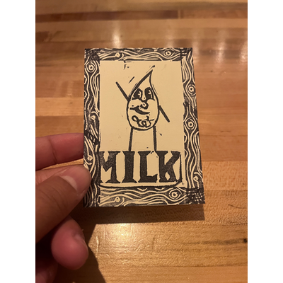 Hola milk aceo art card thumbnail 1