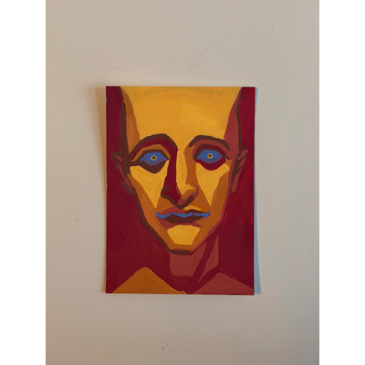 portrait series #3- the devils advocate aceo art card thumbnail 1