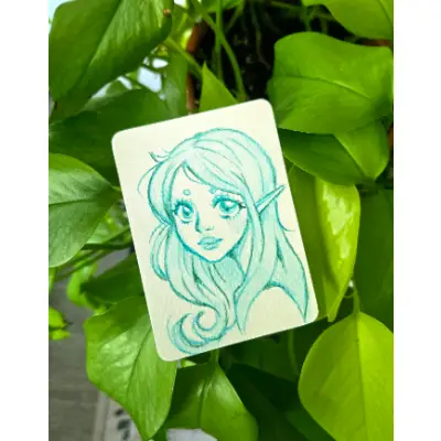 Blue Beauty - Original ACEO aceo art card thumbnail 1