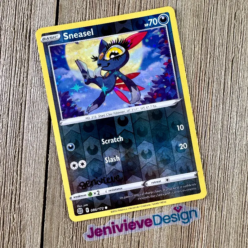 Yassified Pokémon: Sneasel aceo art card