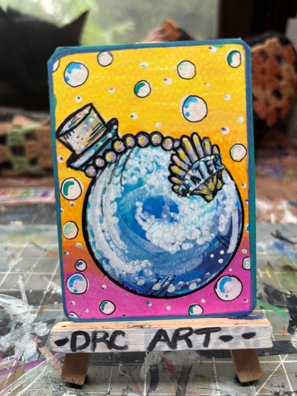 Water Potion Bottle aceo art card