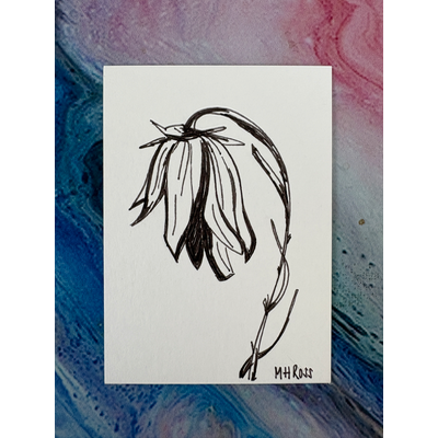 Wilting Lilly aceo art card thumbnail 1