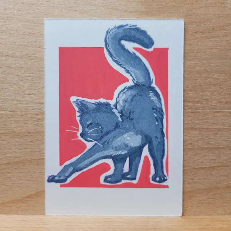 Big Stretch aceo art card