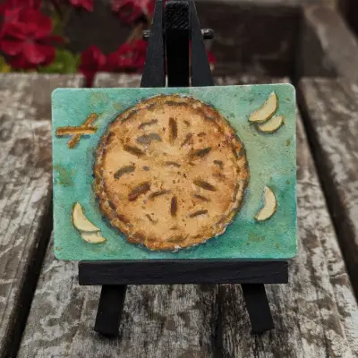 Apple Pie aceo art card thumbnail 3