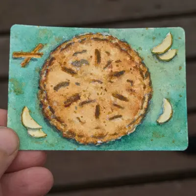 Apple Pie aceo art card thumbnail 4