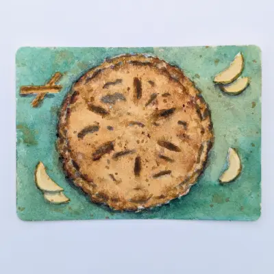 Apple Pie aceo art card thumbnail 2