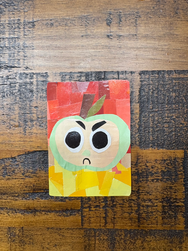 Angry Apple aceo art card