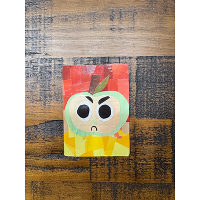 Angry Apple aceo art card thumbnail 1