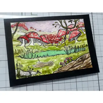mushies aceo art card thumbnail 1