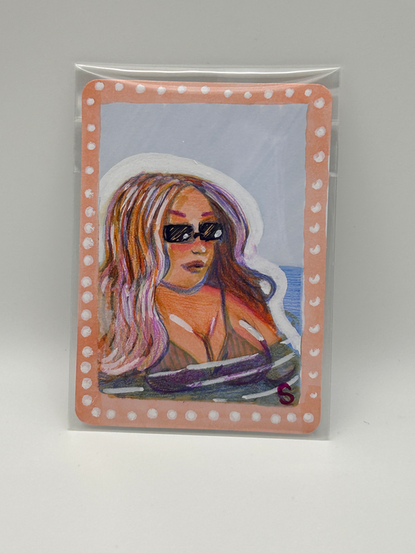 Sunshine and Lollypops aceo art card
