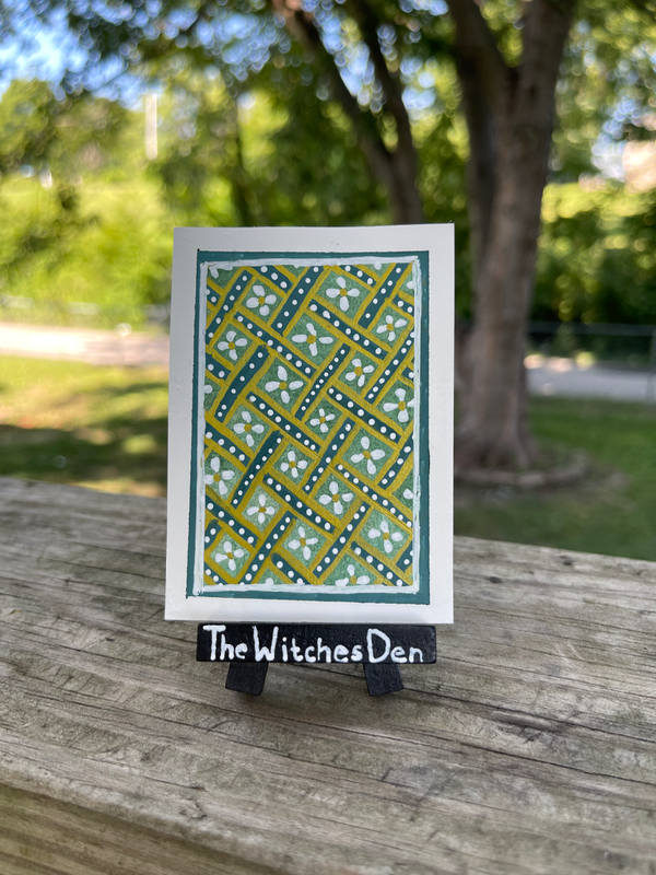 “Merida” - Medieval floral motif aceo art card