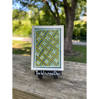 “Merida” - Medieval floral motif aceo art card thumbnail 1