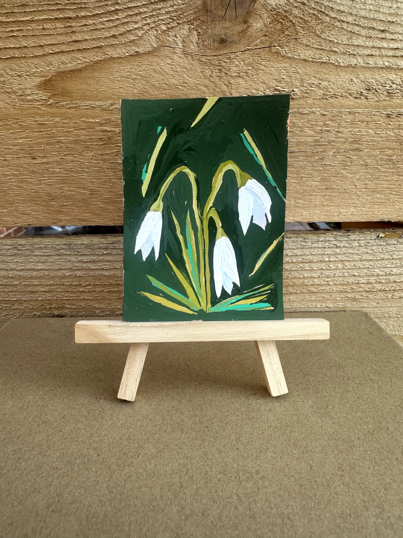 Snowdrops aceo art card