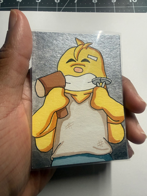 Rotinni can fix it! aceo art card thumbnail 2